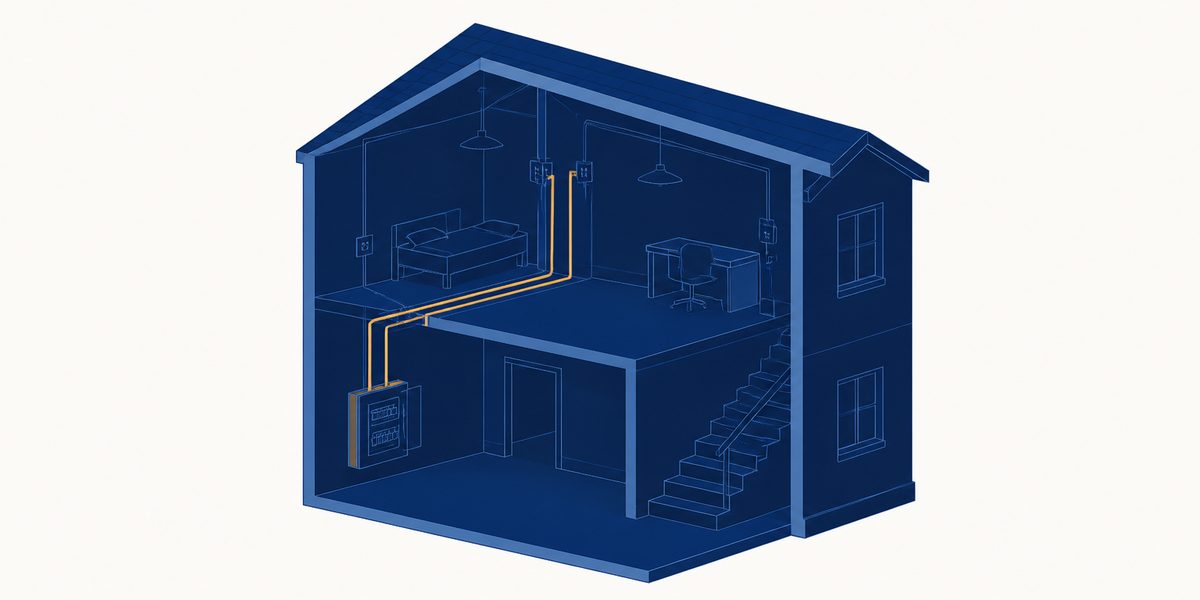 Illustration en style dessiné : maison et travaux.