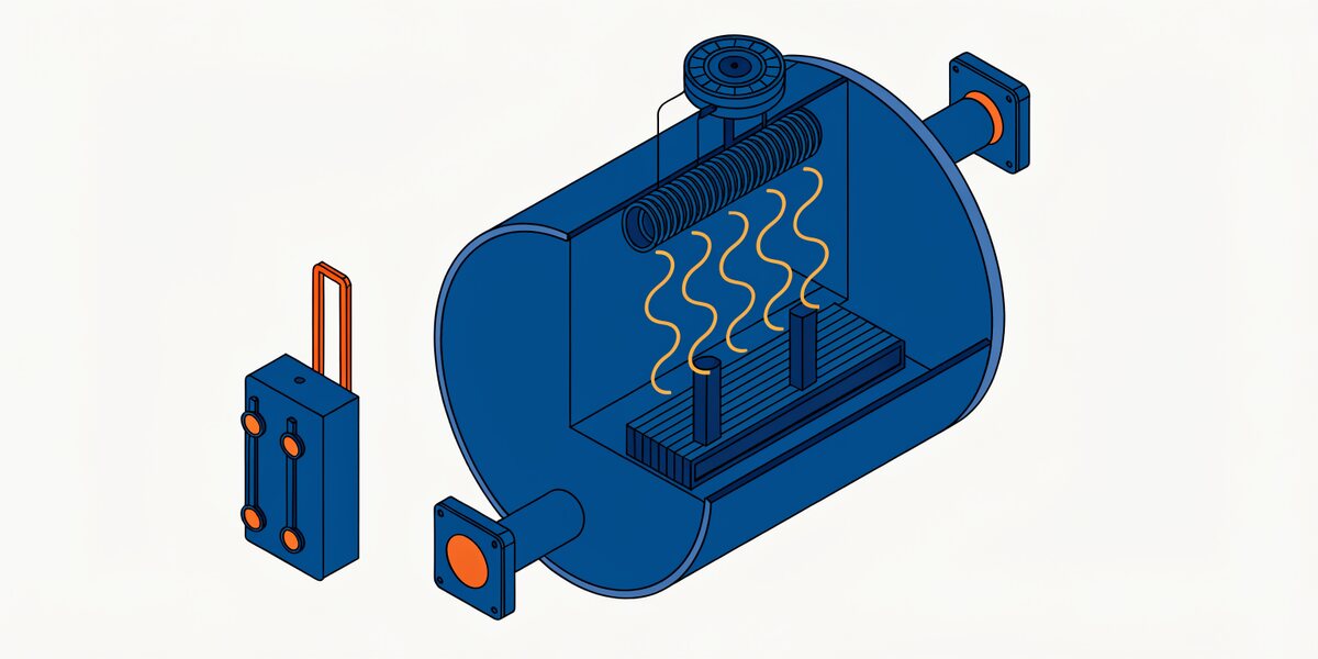 Illustration en style dessiné : chauffe-eau électrique.