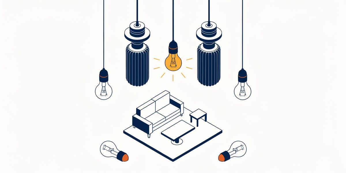 Illustration en style dessiné : éclairage.